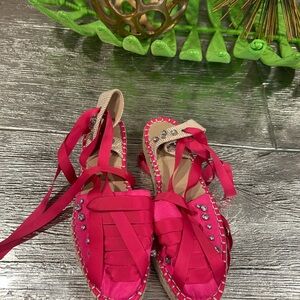 ASOS Pink Espadrille Shoes with Strappy Design